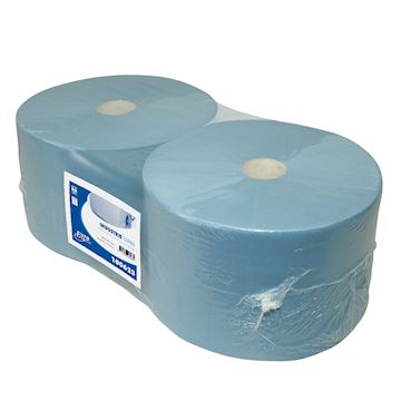 Industriepapier 3-laags 24cm x 380 mtr. - blauw (2 rol)