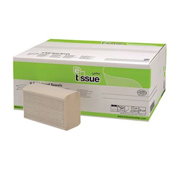 E-tissue handdoekpapier V-fold - wit (15 x 200 stuks)