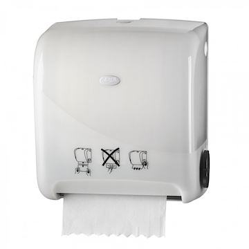 Handdoekroldispenser Autocut Euro Matic - pearl white