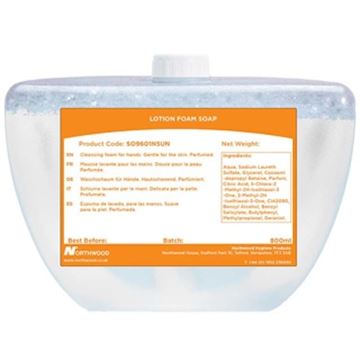 Handzeep North Shore foam "Bay West" (8 flacons à 0,8 ltr)