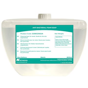 Handzeep antibacterieel "Bay West"  (8 flacons à 0,8ltr)