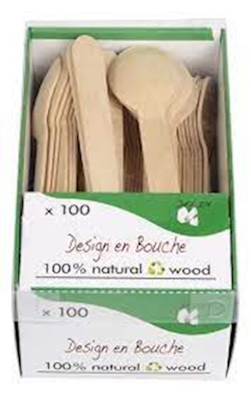 Houten lepel 16cm 100st.