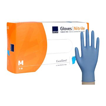 Handschoen 'M' Excellent lange manchet - blauw (100x)