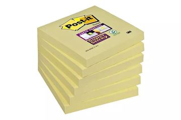 Memoblok 3M Post-It super sticky 76x76mm geel (6 stuks)