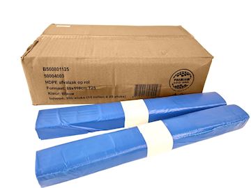 Afvalzak HDPE T25 80x110cm - blauw (15 rol à 20 stuks)