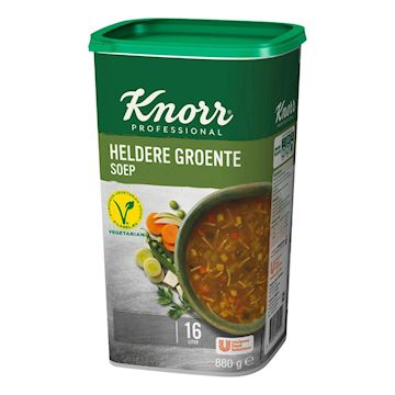 Knorr heldere Groentesoep poeder Blik 880 gr opbr 16 liter