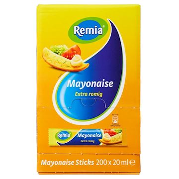 Mayonaise sticks Remia (doos 200 st à 20ml)