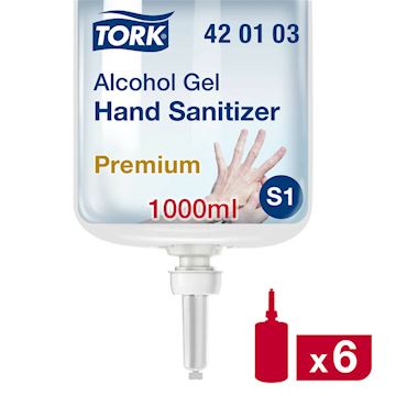 Desinfectie gel Tork obv alcohol (6 flacon a 1 ltr)