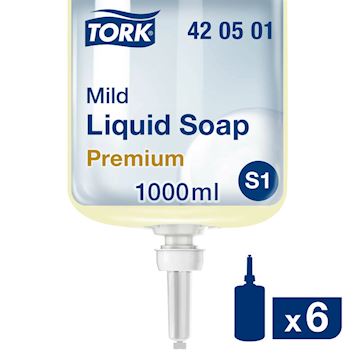 Milde vloeibare zeep Tork Lichtgeel geparfumeerd (6 x 1 ltr)