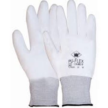 Handschoen pu-flex nylon wit condor M/8