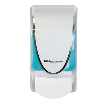 Handzeepdispenser Deb Quick View transparant-wit 1-liter