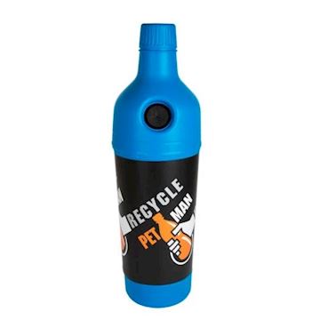 Afvalbak voor (PET) flesjes PETman 210 liter - blauw