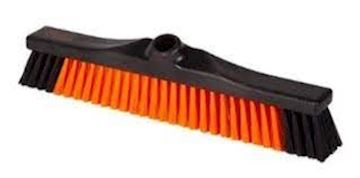 Veger zacht Orange Brush 40 cm zwart/oranje