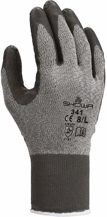 Handschoen 'XL' Showa 341 grijs/zwart