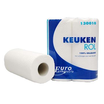 Keukenrol Euro 2-laags cellulose (pak à 16 x 2 rollen)