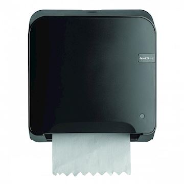 Handdoekdispenser Quartzline Mini Matic XL - mat zwart