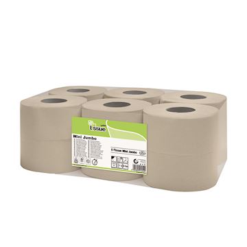 Toiletpapier E-tissue mini jumbo 1000 vel (pak à 12 stuks)