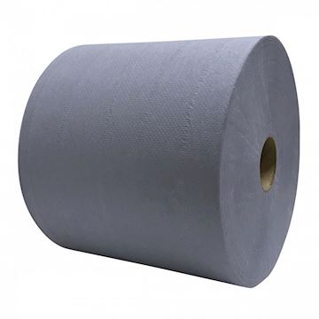 Industriepapier 2-laags 26 cm x 380 mtr. - blauw (2 rol)