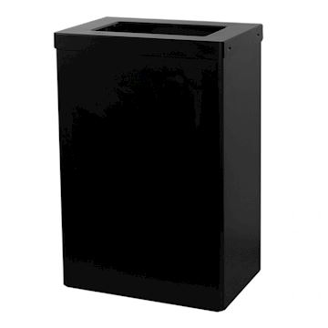 Afvalbak Santral met open inworp 50 liter - midnight black