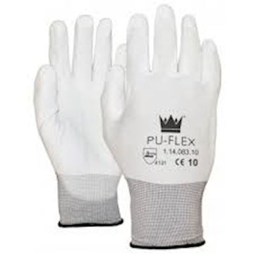 Handschoen cofra pu flex wit maat l