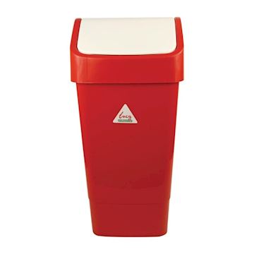 Afvalbak Scot Young met schommeldeksel - rood (50 liter)