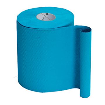 Handoekpapier Softeco 1-laags - blauw (6 rollen à 553 vel)