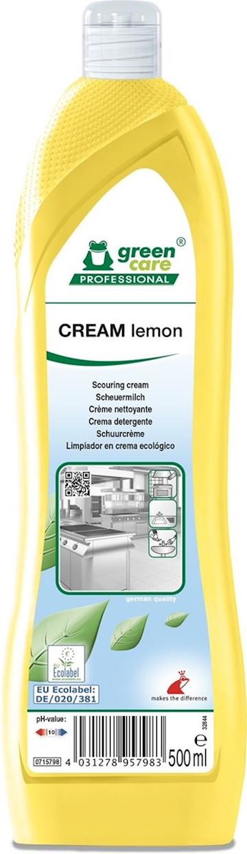 Schuurmiddel Green Care Cream - lemon (fles à 500 ml)