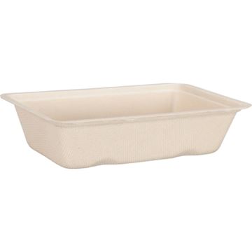 Snackbak A9 (bagasse) Depa 145 x 97 x 36 mm (12 x 50 stuks)