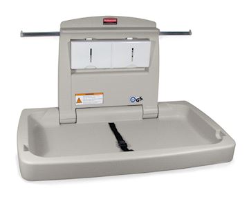 Baby verschoontafel Rubbermaid - horizontaal model - grijs