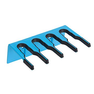 Wandhouder WLBR1w geschikt voor 4 stelen 206 mm - blauw