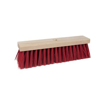 Straatbezem PET 40 x 9 cm - rood