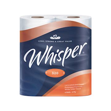 Toiletpapier NorthShore Whisper 2-laags (36 rol à 320 vel)