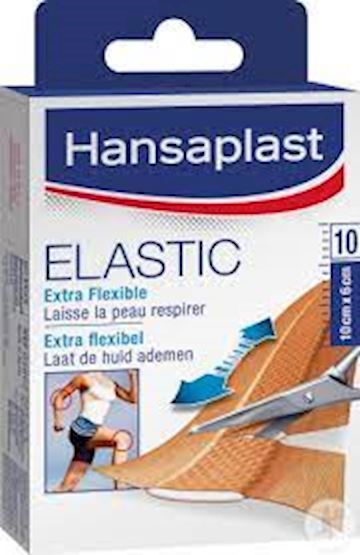 Pleisters Hansaplast Elastic (10 vellen à 10 x 6 cm)